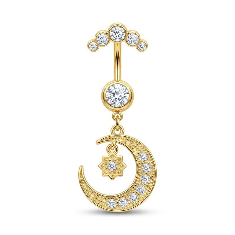 Body Jewelry Belly Button Rings - Lot de 5 Piercings de Nombril