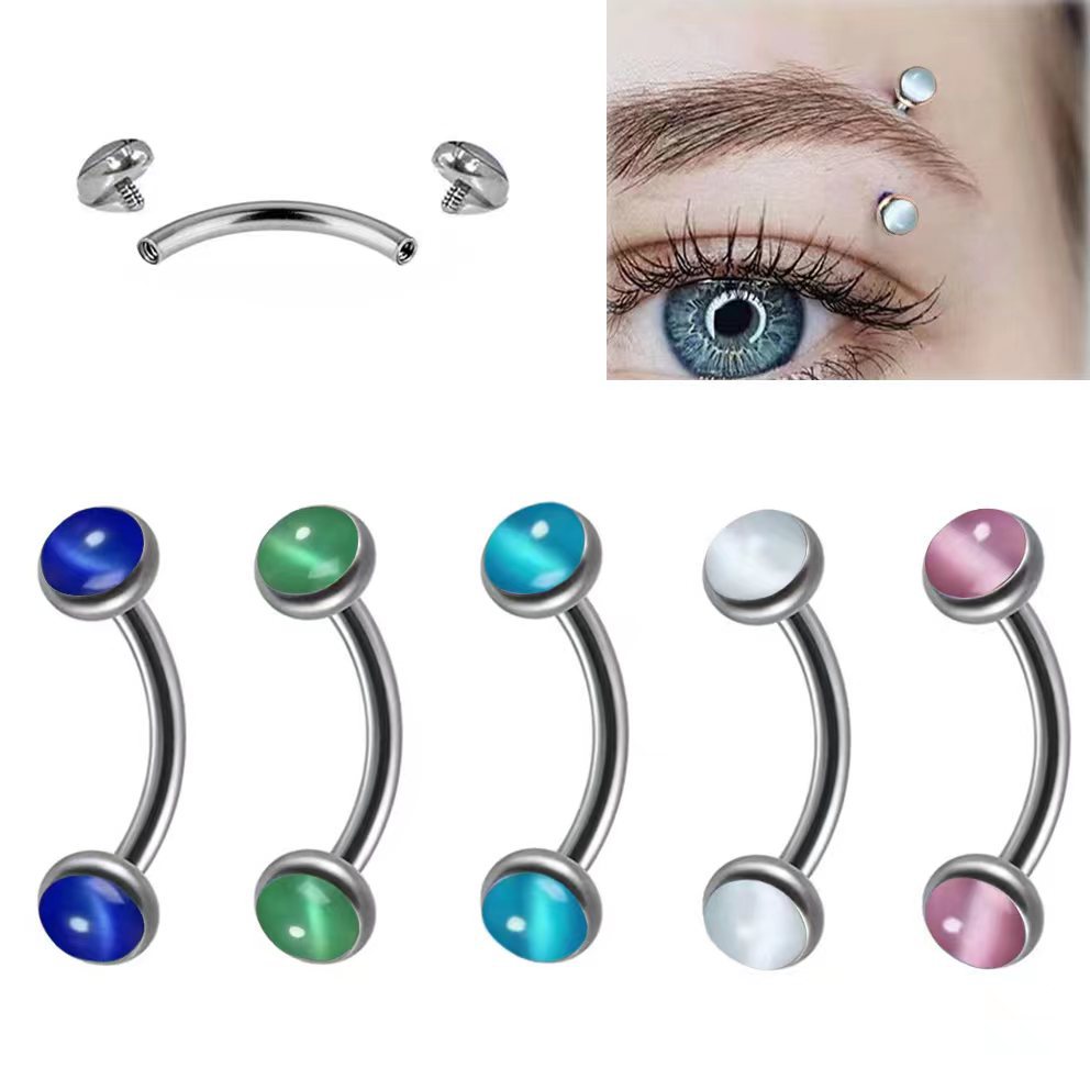 Eyebrow Curved Barbell - 1 pièce de perçage de sourcils