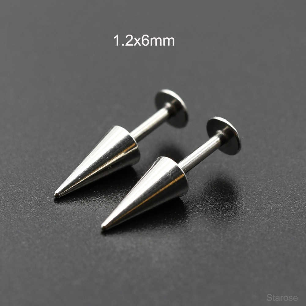 Body Jewelry Vertical Labret - Starose-Boucles d'Oreilles en Acier Inoxydable, Cône