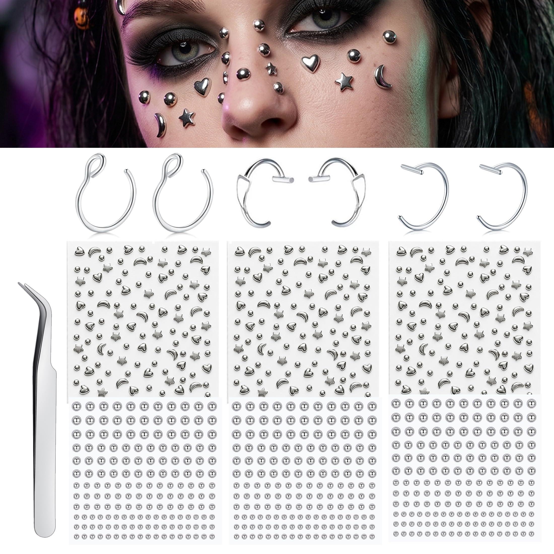 Body Jewelry Hoops - Faux Piercings Adhésifs : Boules pour