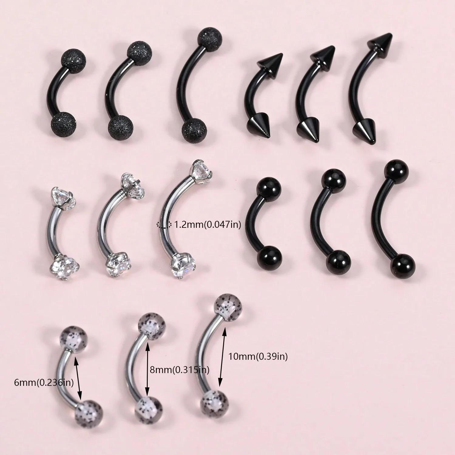 Body Jewelry Vertical Labret - 15 pièces 16g Bijoux de piercing