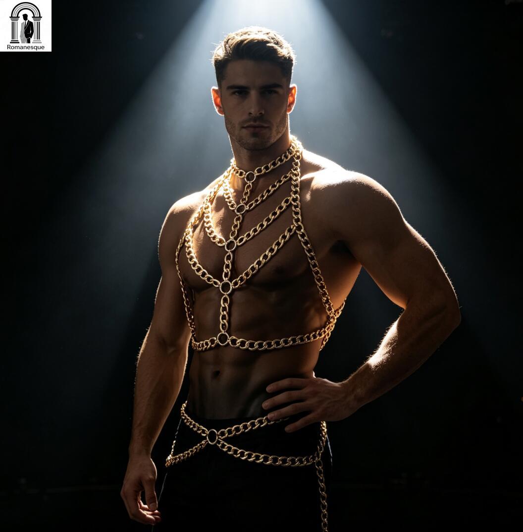 Body Jewelry Vest - Harnais de corps pour homme en
