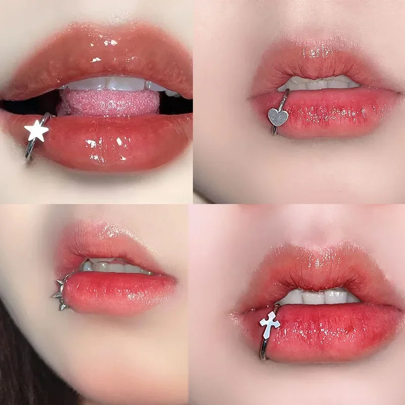 Body Jewelry Vertical Labret - Piercing de Morsures d'Étoiles à Charnière