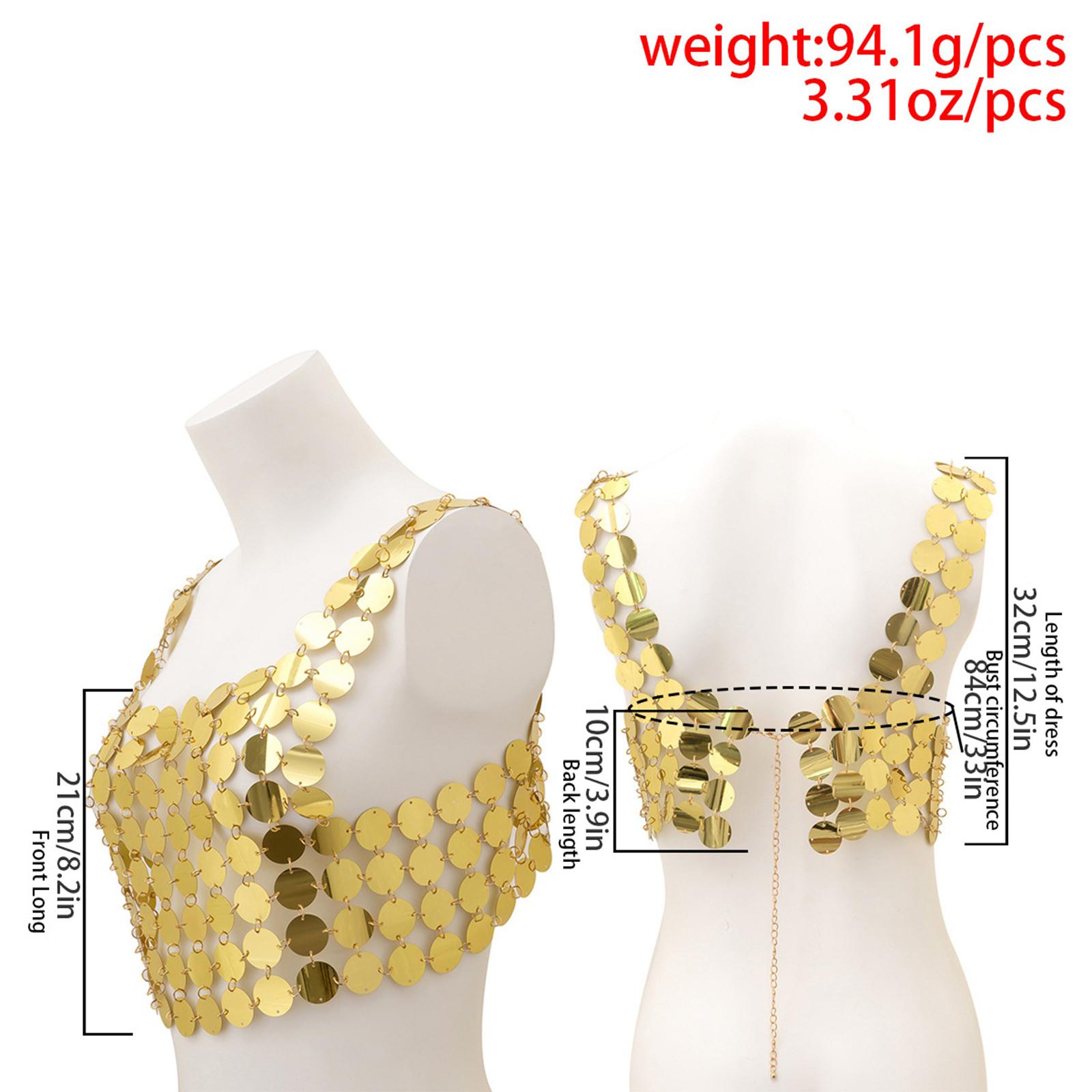 Body Jewelry Vest - Débardeurs à paillettes, bijoux de corps