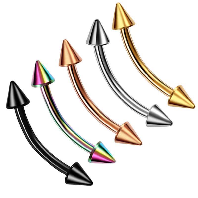 Eyebrow Curved Barbell - 2 pièces titane acier sourcil Piercing