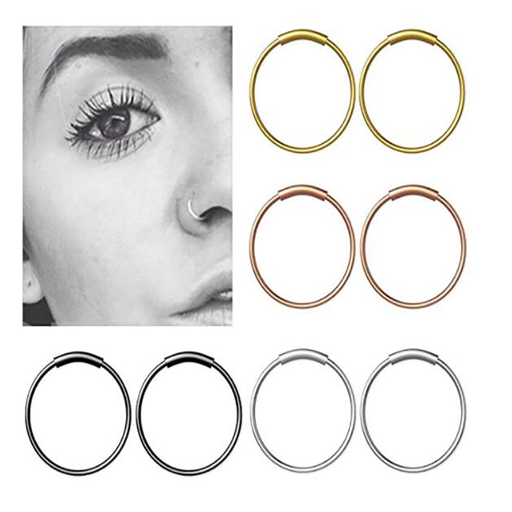 Body Jewelry Hoops - Lot de 3 anneaux continus sans