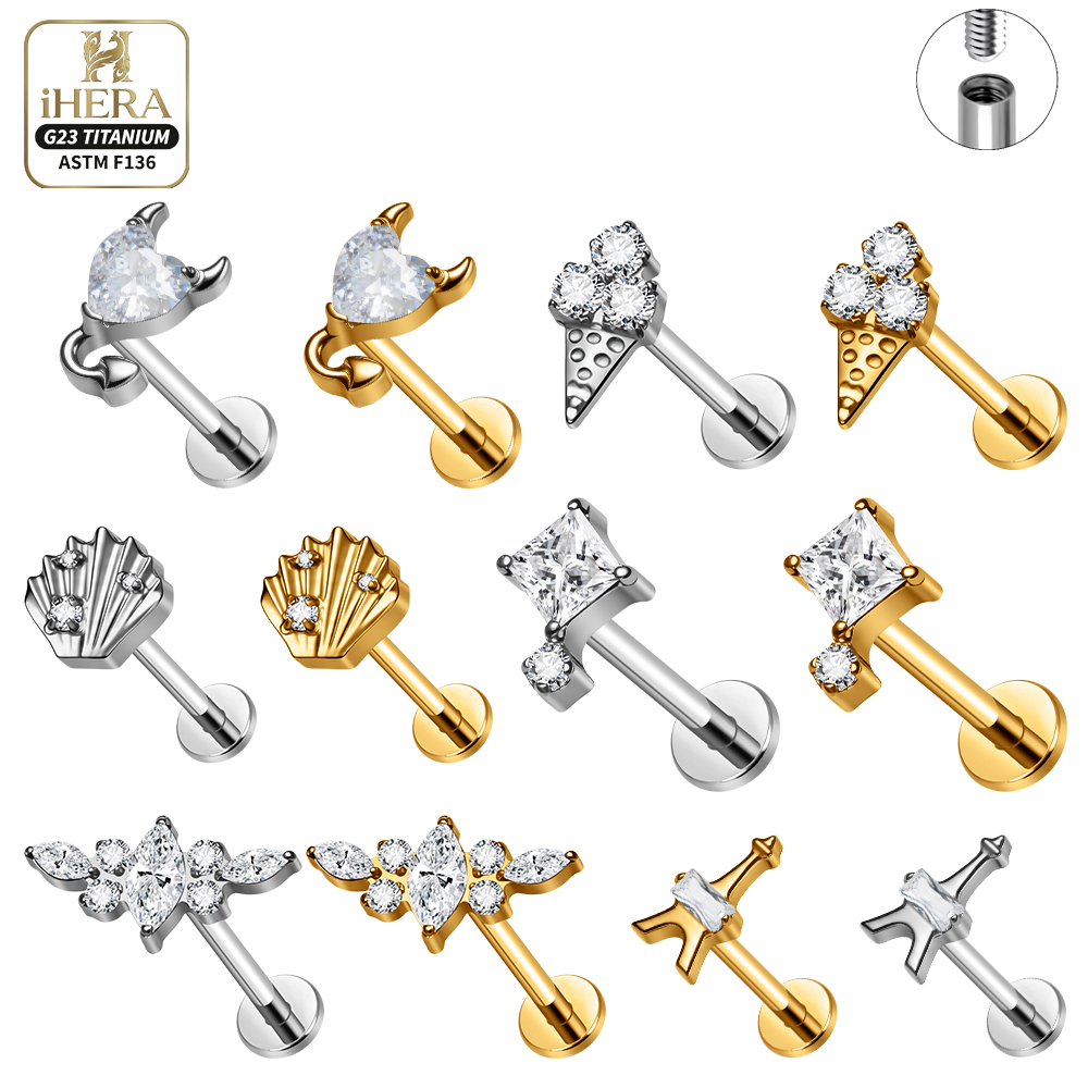 Lot en vrac de piercings en ti - Body Jewelry Vertical Labret avis et prix