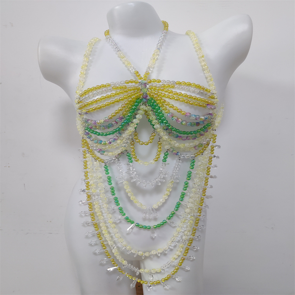 Bijoux de corps en perles acry - Body Jewelry Vest avis et prix