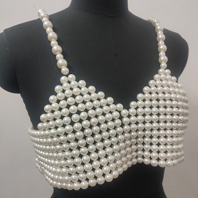 Haut perlé fait à la main pour - Body Jewelry Vest avis et prix