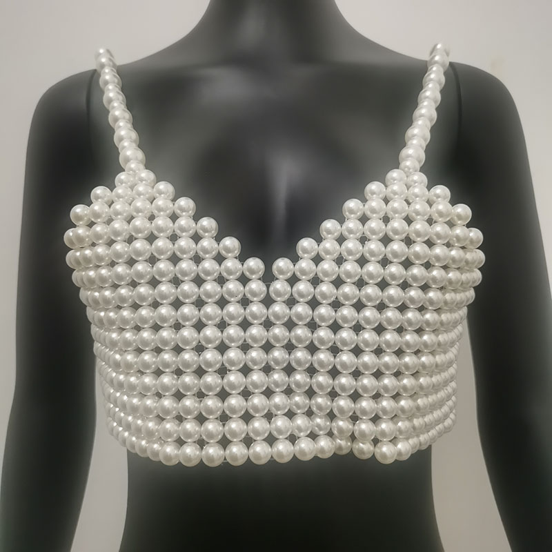 Haut perlé fait à la main pour - Body Jewelry Vest avis et prix