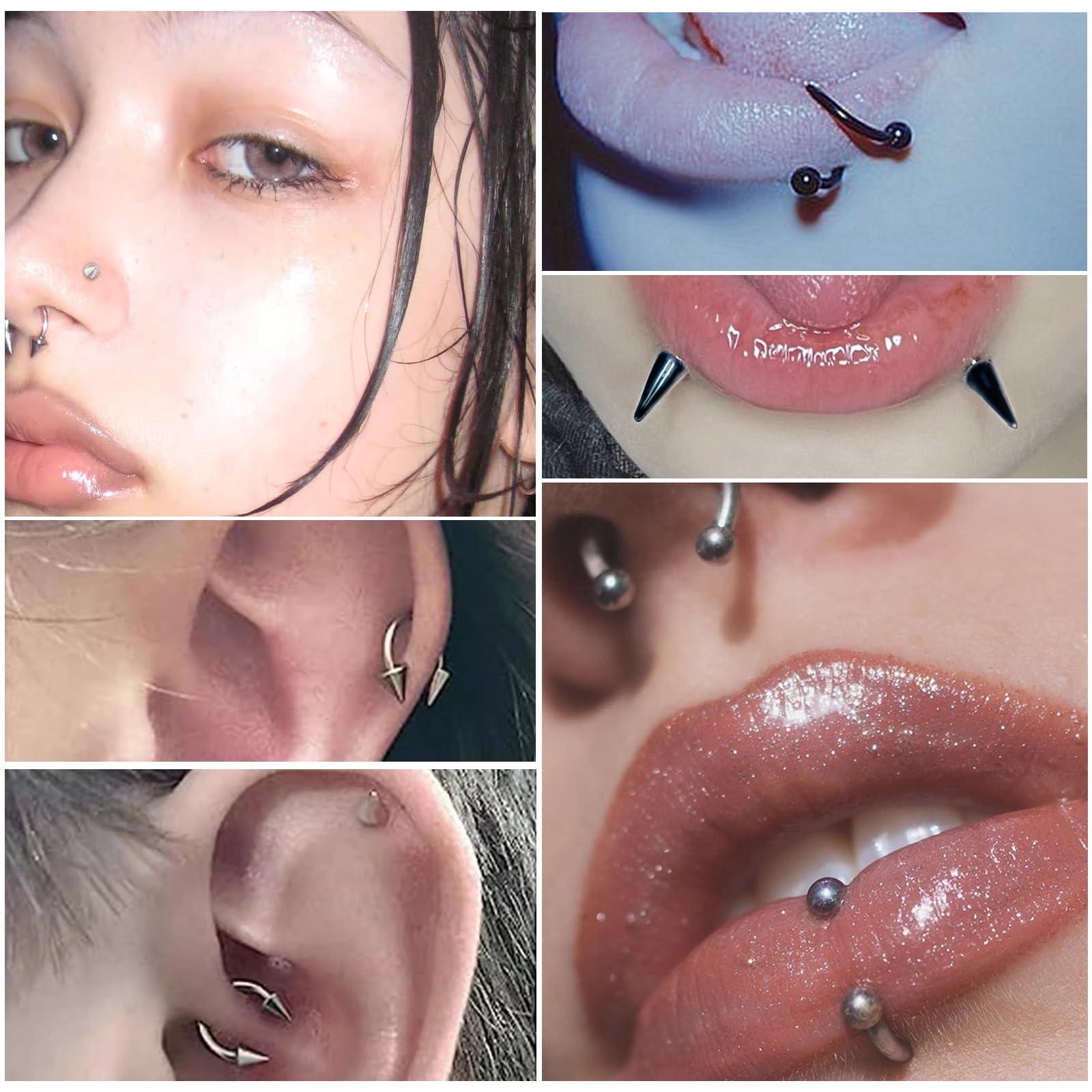 34pcs/Set 16G morsure de serpe - Body Jewelry Vertical Labret avis et prix