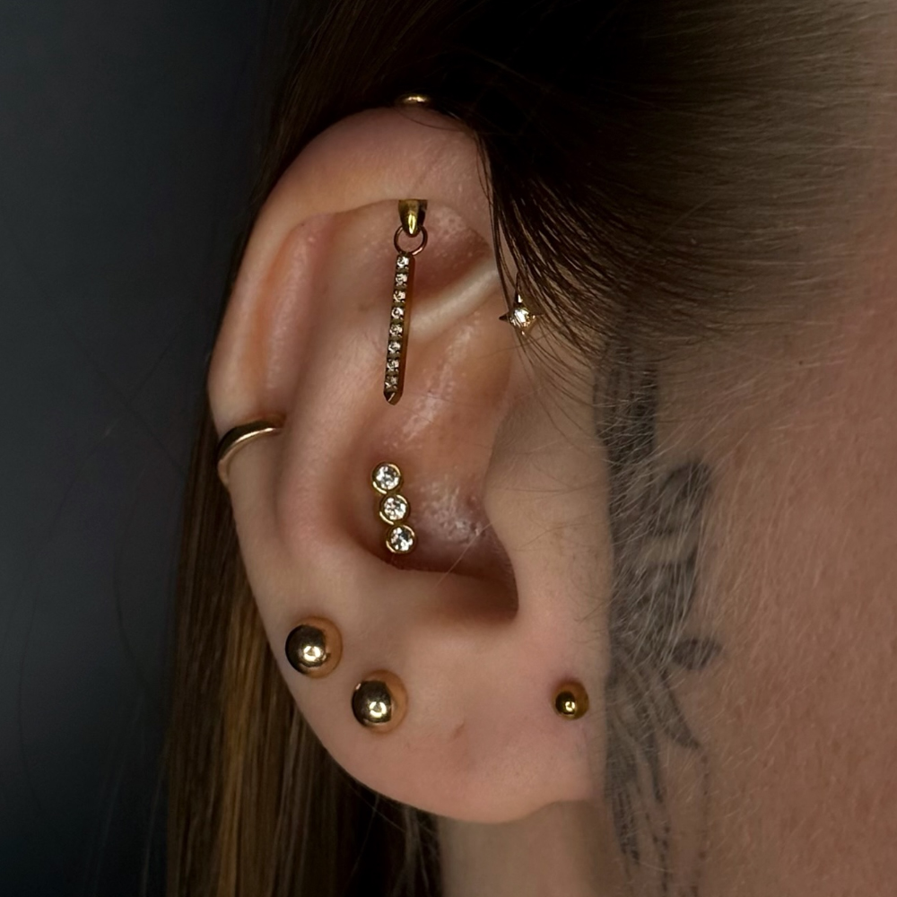 1PC G23 Titane Clou de Labret  - Body Jewelry Vertical Labret avis et prix