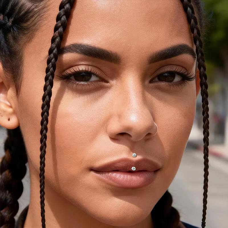 4 pièces Bijoux de piercing Ro - Body Jewelry Vertical Labret avis et prix