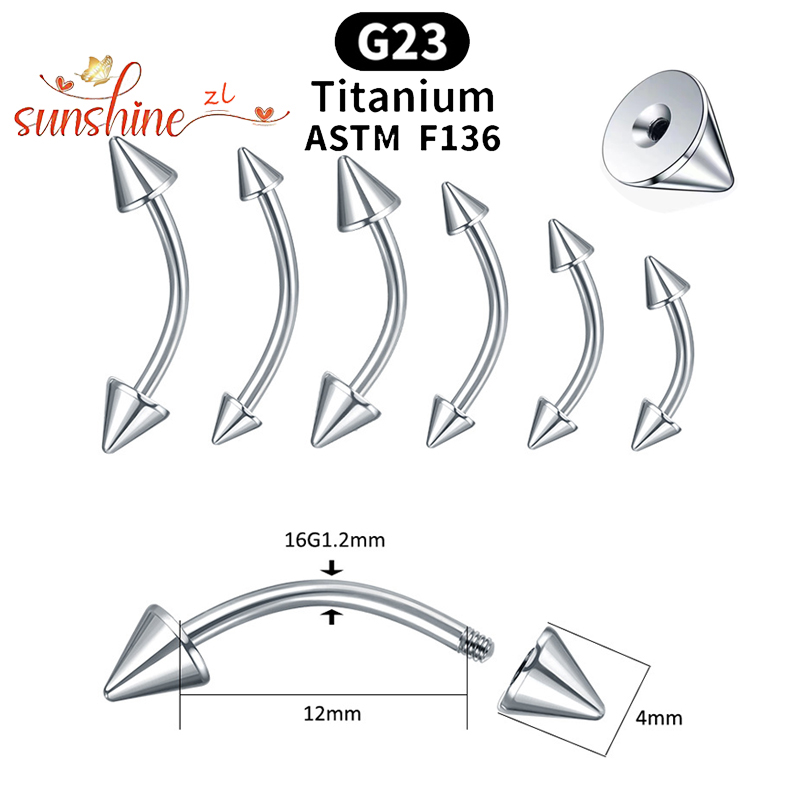 G23 Titanium Spike Curved Barb - Eyebrow Curved Barbell avis et prix