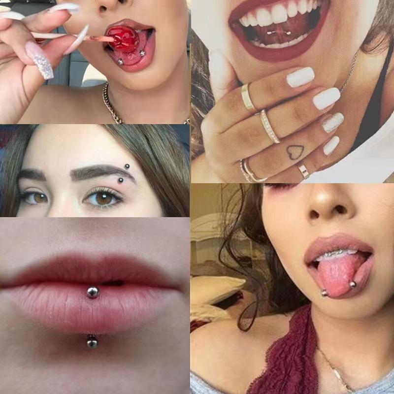 24 pièces 16G Acier Inoxydable - Body Jewelry Vertical Labret avis et prix