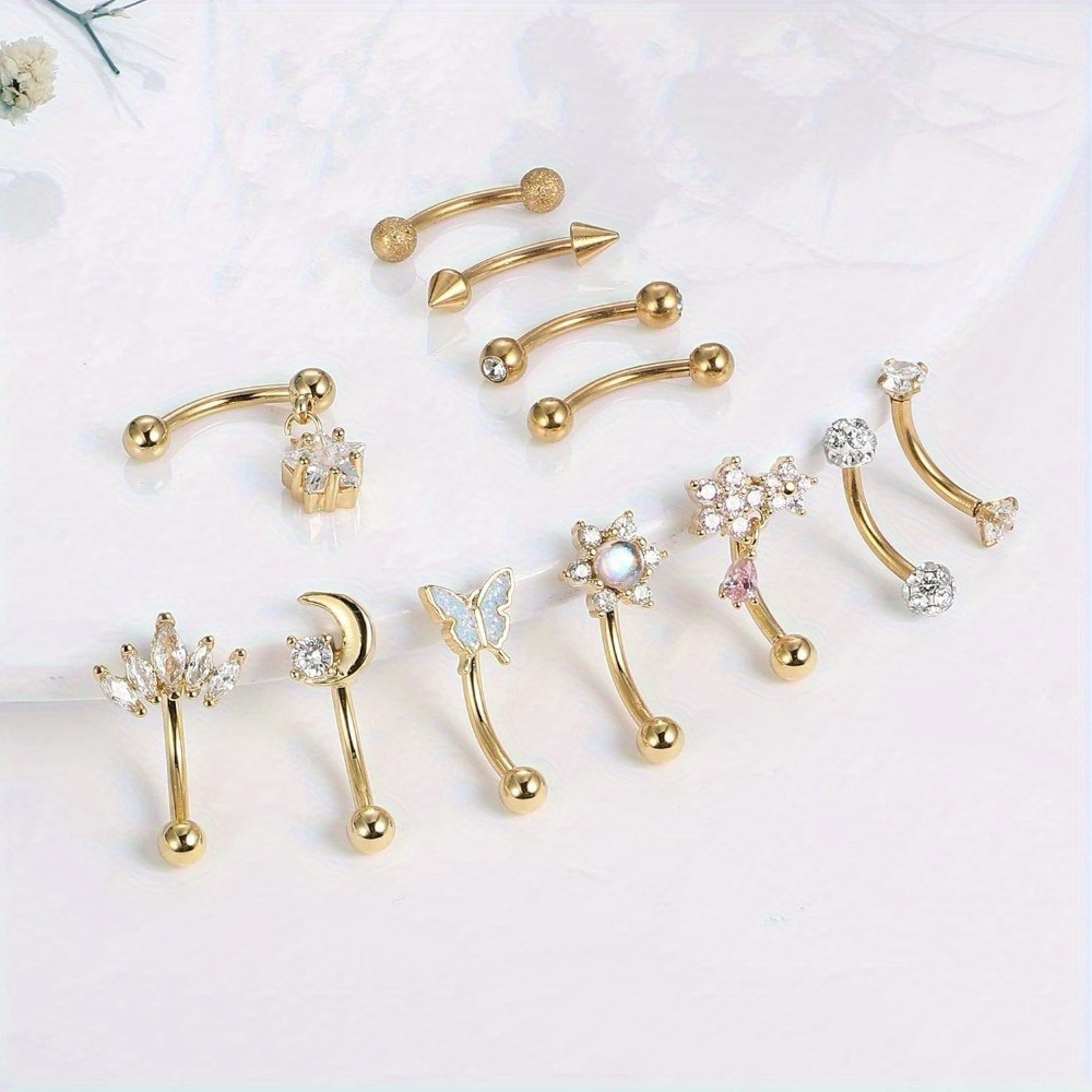 Florideco 1PC acier inoxydable - Eyebrow Curved Barbell avis et prix