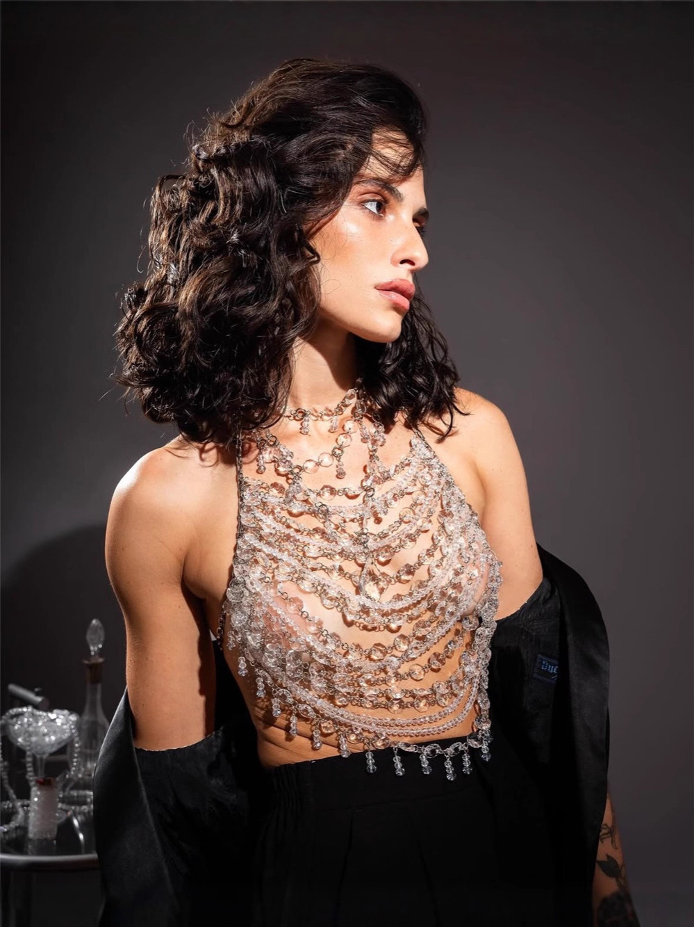 Gilet perlé fait à la main, pe - Body Jewelry Vest avis et prix