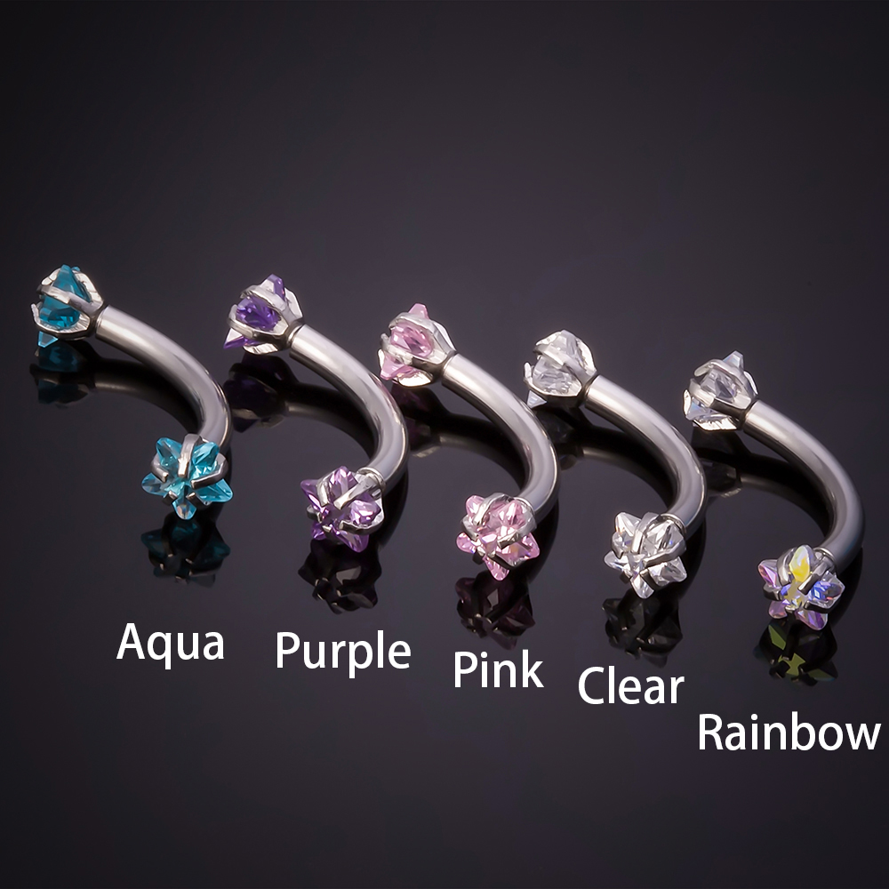 Piercing en Acier Cubique pour - Eyebrow Curved Barbell avis et prix