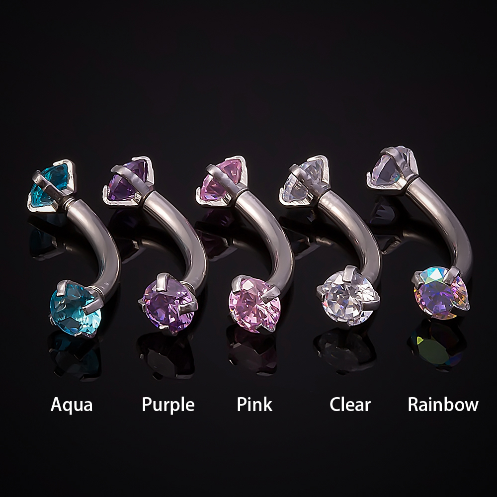 Piercing en Acier Cubique pour - Eyebrow Curved Barbell avis et prix