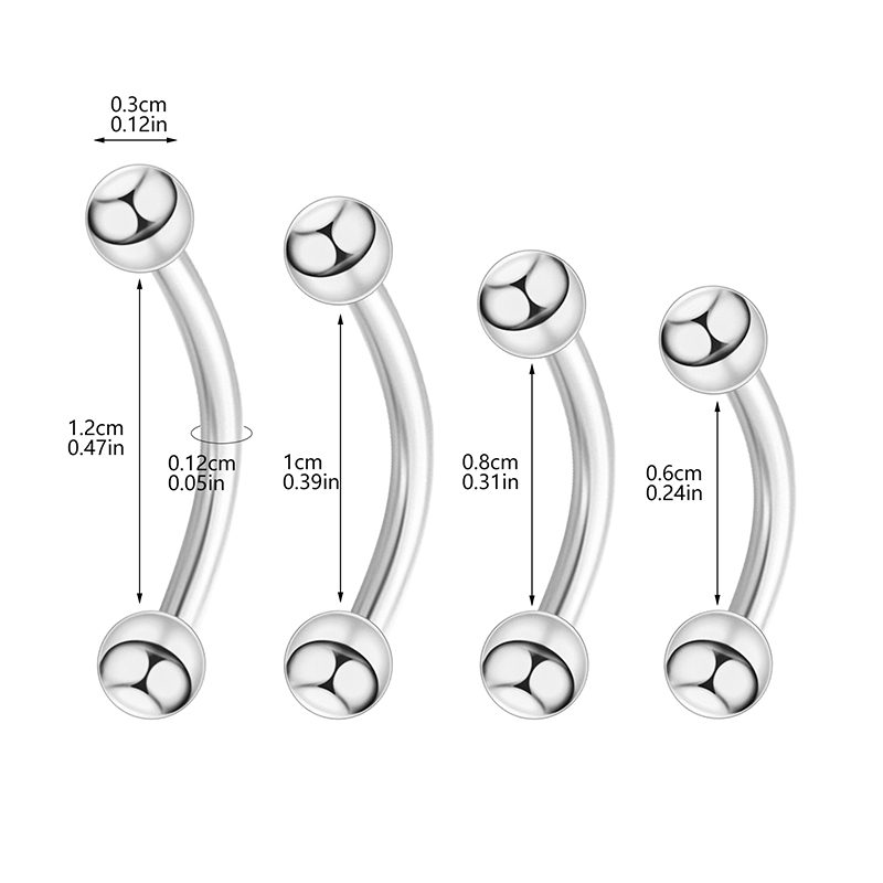 Bijoux d'haltères incurvés en  - Eyebrow Curved Barbell avis et prix