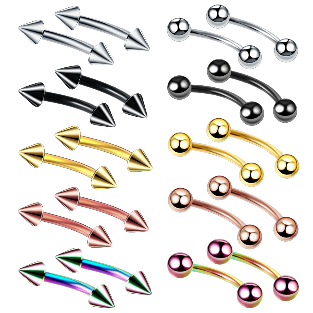 Piercing en Acier pour Eyeblog - Eyebrow Curved Barbell avis et prix