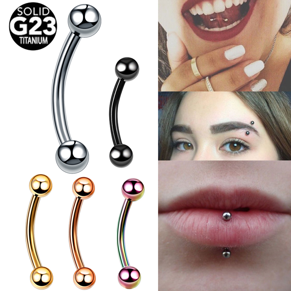 1 pièce Piercing en titane à b - Eyebrow Curved Barbell avis et prix