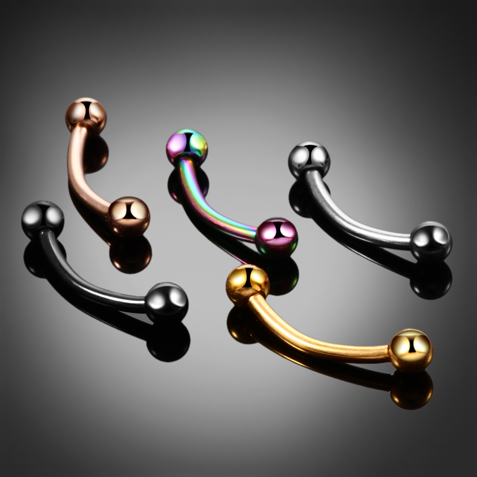 1 pièce Piercing en titane à b - Eyebrow Curved Barbell avis et prix
