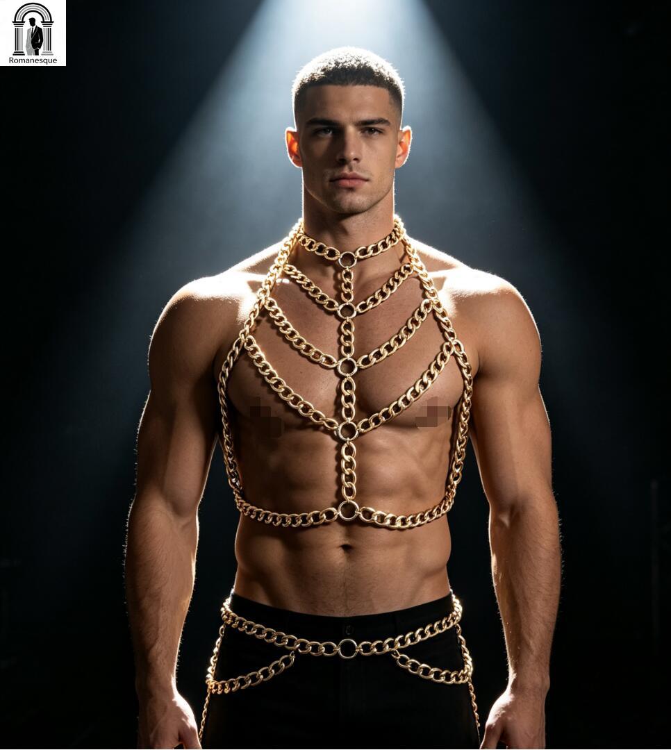 Harnais de corps pour homme en - Body Jewelry Vest avis et prix