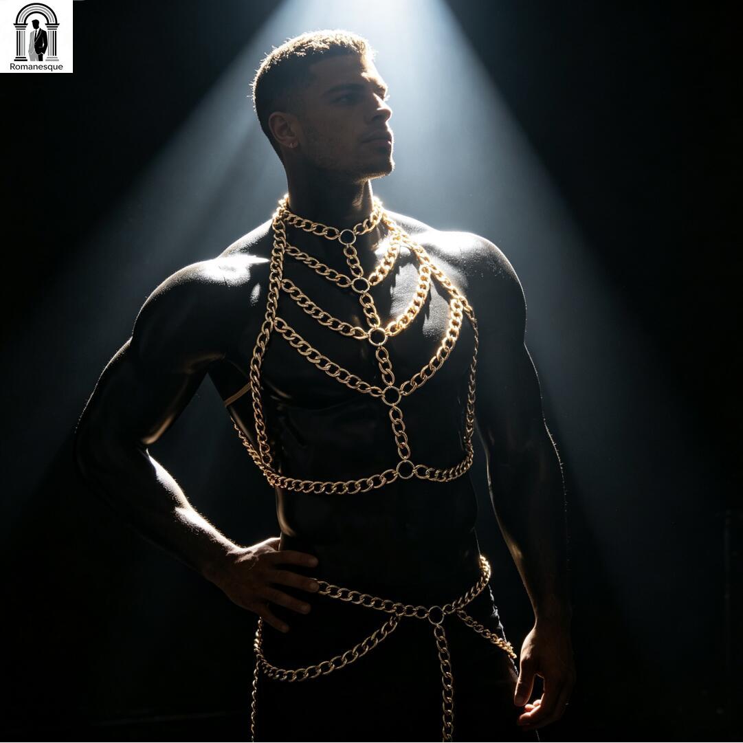 Harnais de corps pour homme en - Body Jewelry Vest avis et prix