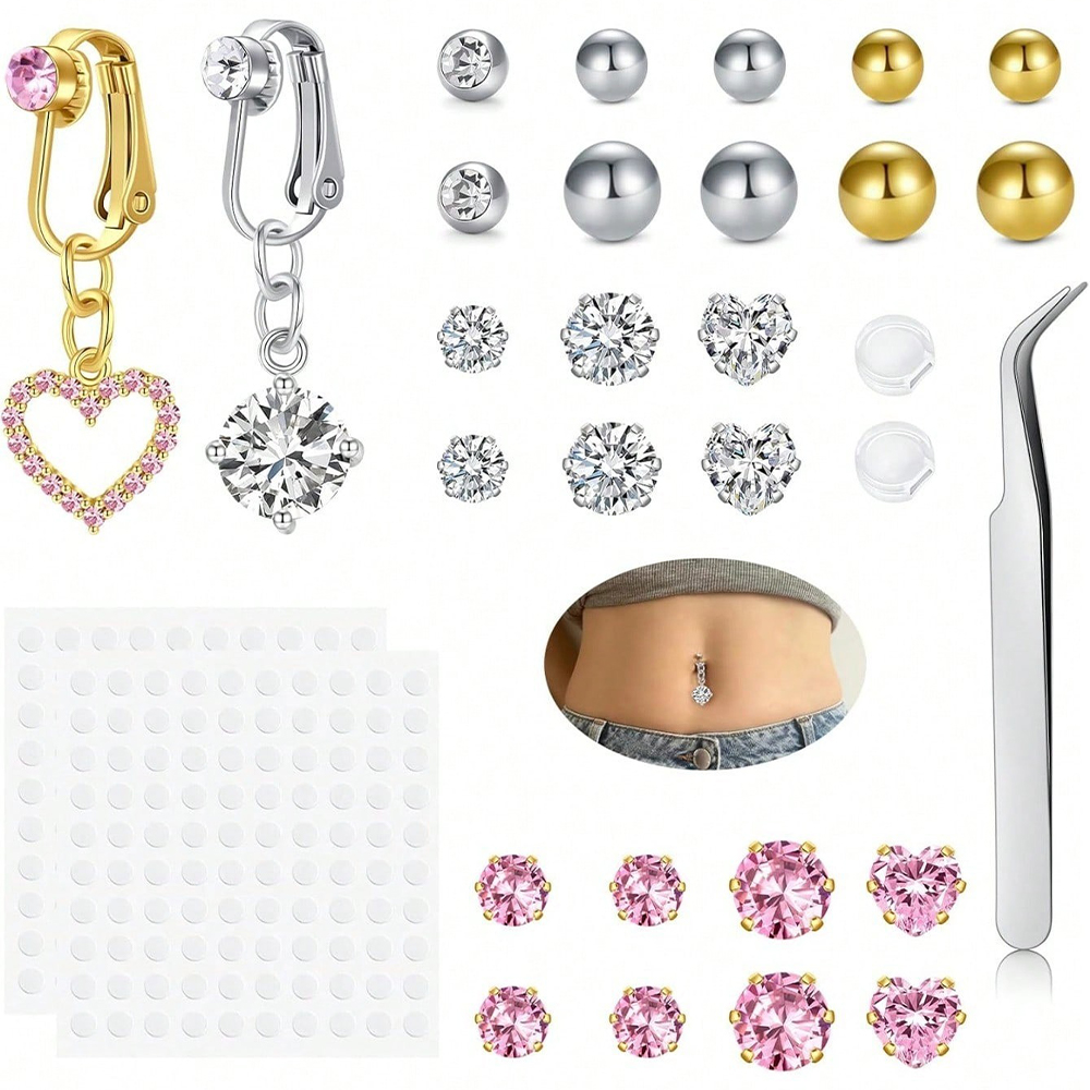 Faux piercing de nombril doré, - Body Jewelry Belly Button Rings avis et prix