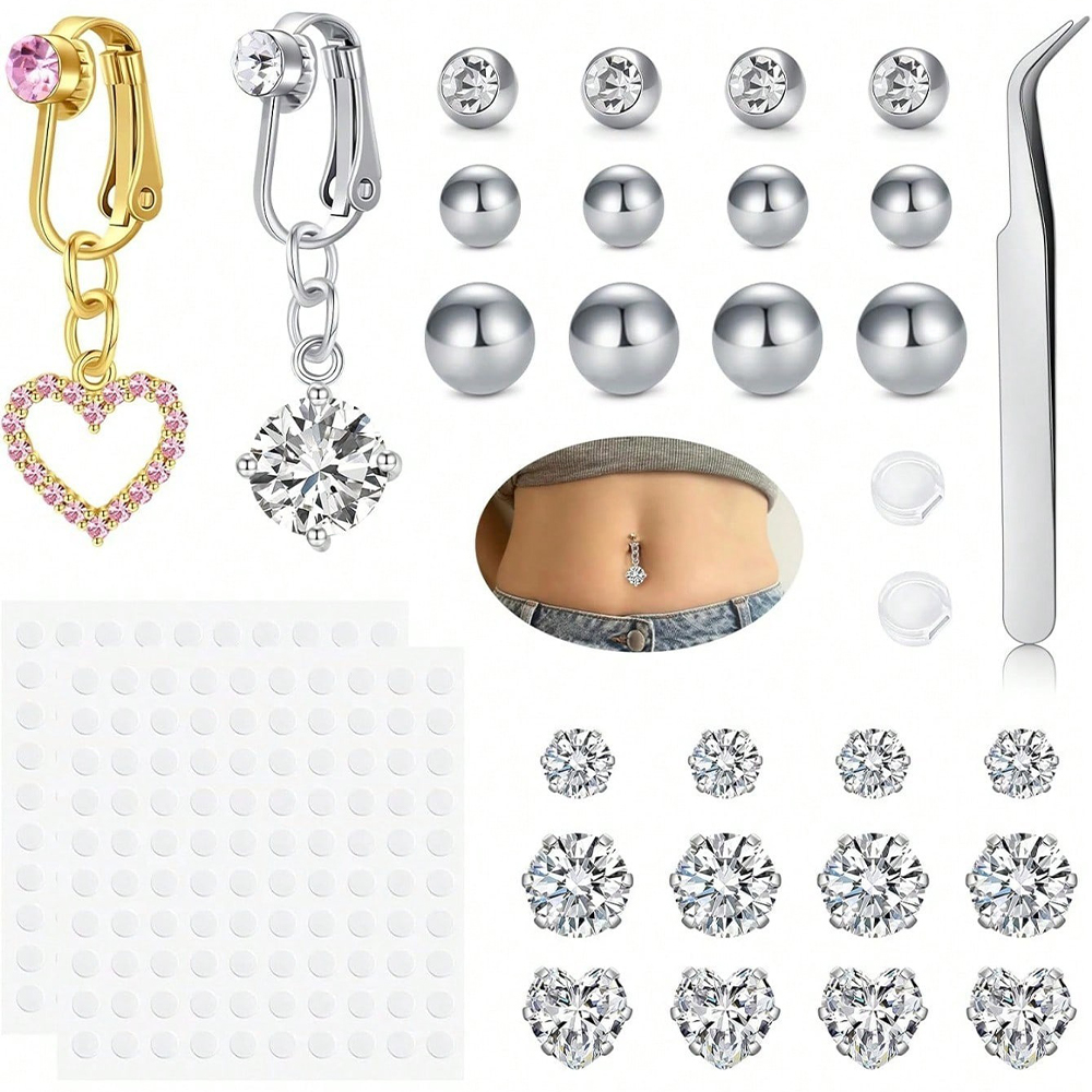 Faux piercing de nombril doré, - Body Jewelry Belly Button Rings avis et prix