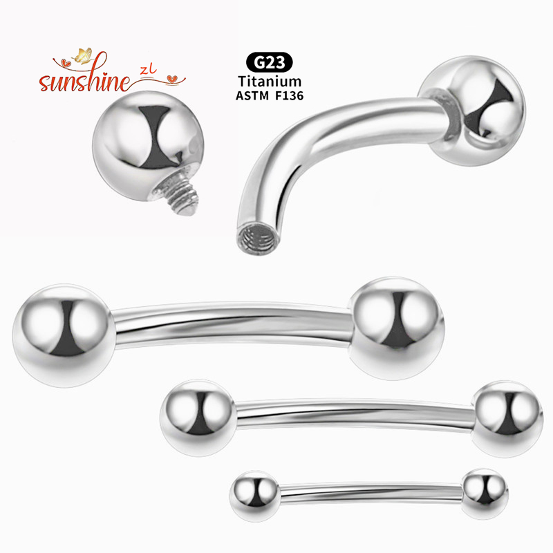 2 pièces filetage interne G23  - Eyebrow Curved Barbell avis et prix