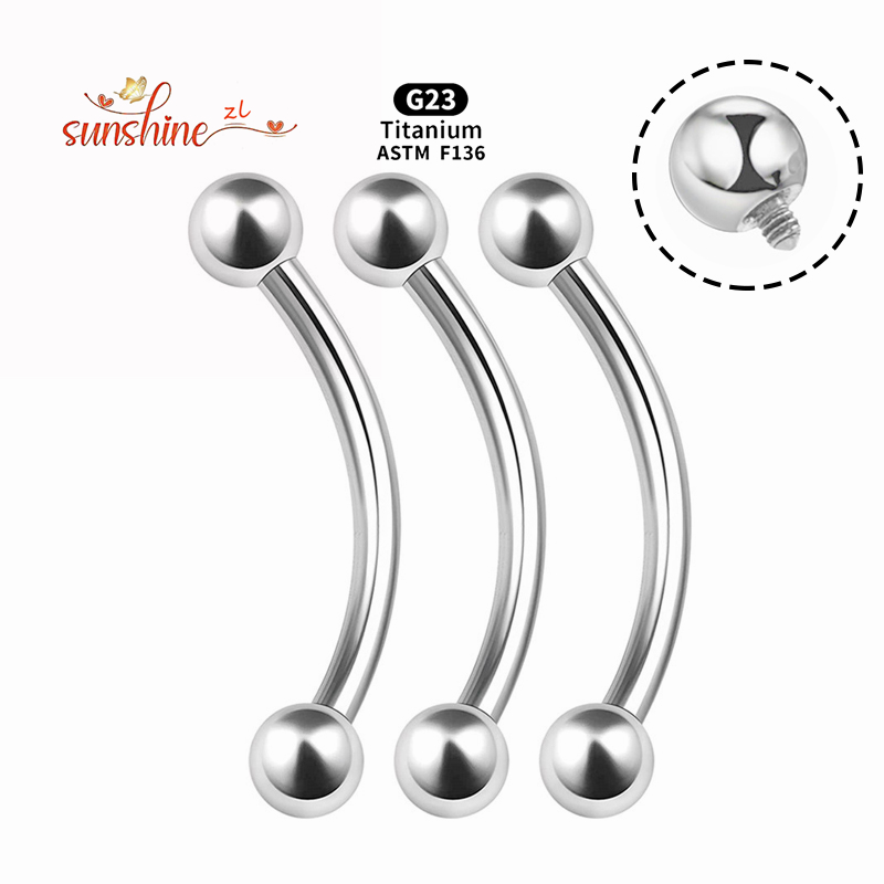 2 pièces filetage interne G23  - Eyebrow Curved Barbell avis et prix