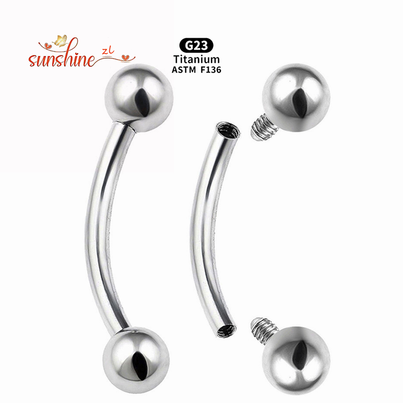 2 pièces filetage interne G23  - Eyebrow Curved Barbell avis et prix
