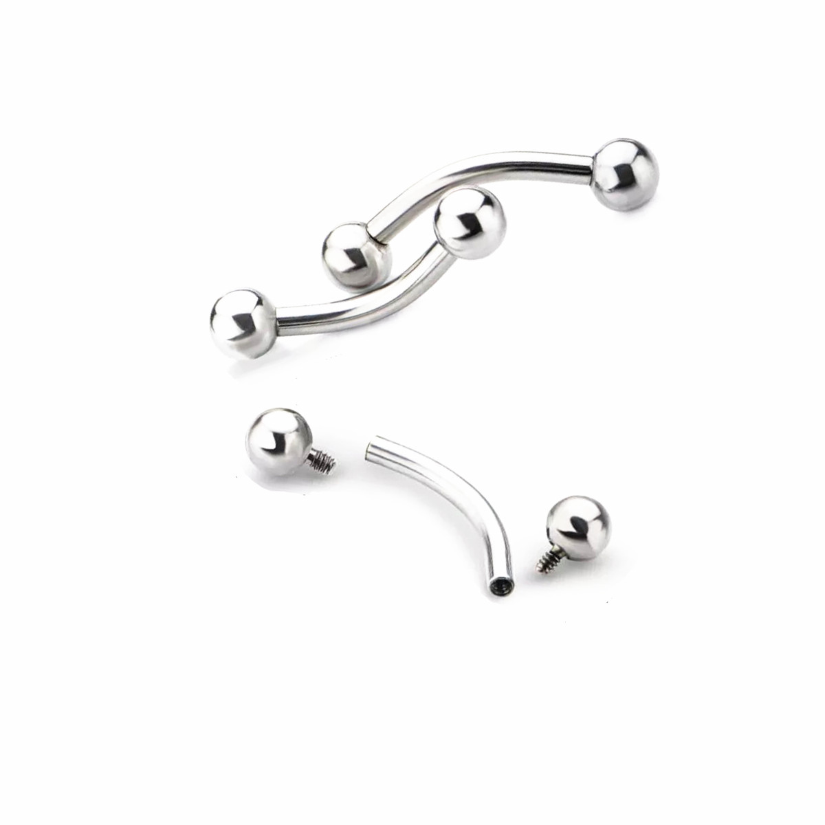 10 pièces ASTM F136 titane 14G - Eyebrow Curved Barbell avis et prix