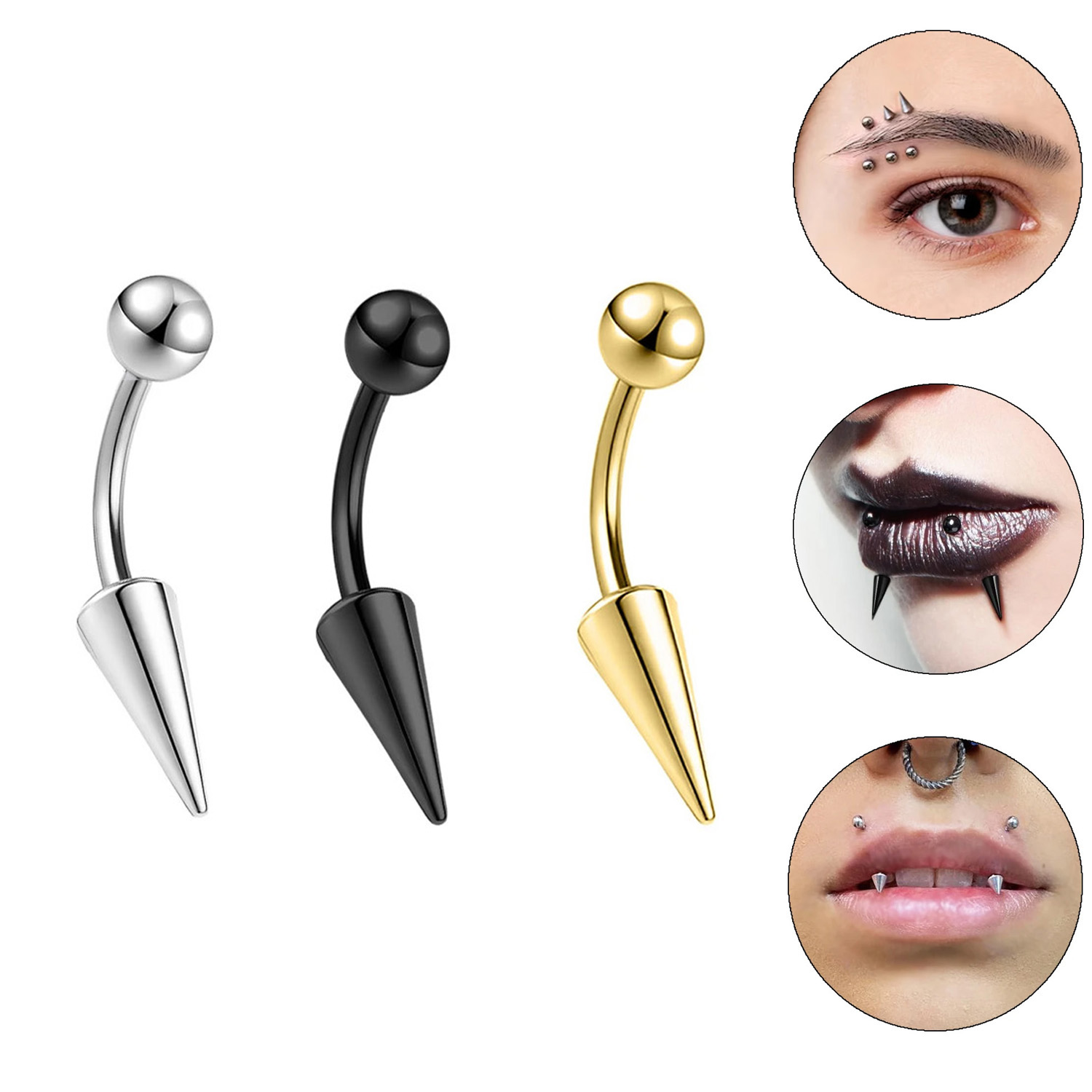 Anneau à sourcils en acier ino - Eyebrow Curved Barbell avis et prix