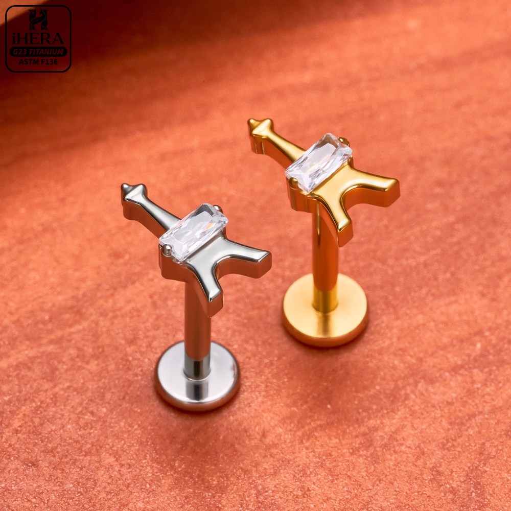 Labret en Titane G23, Segment  - Body Jewelry Vertical Labret avis et prix