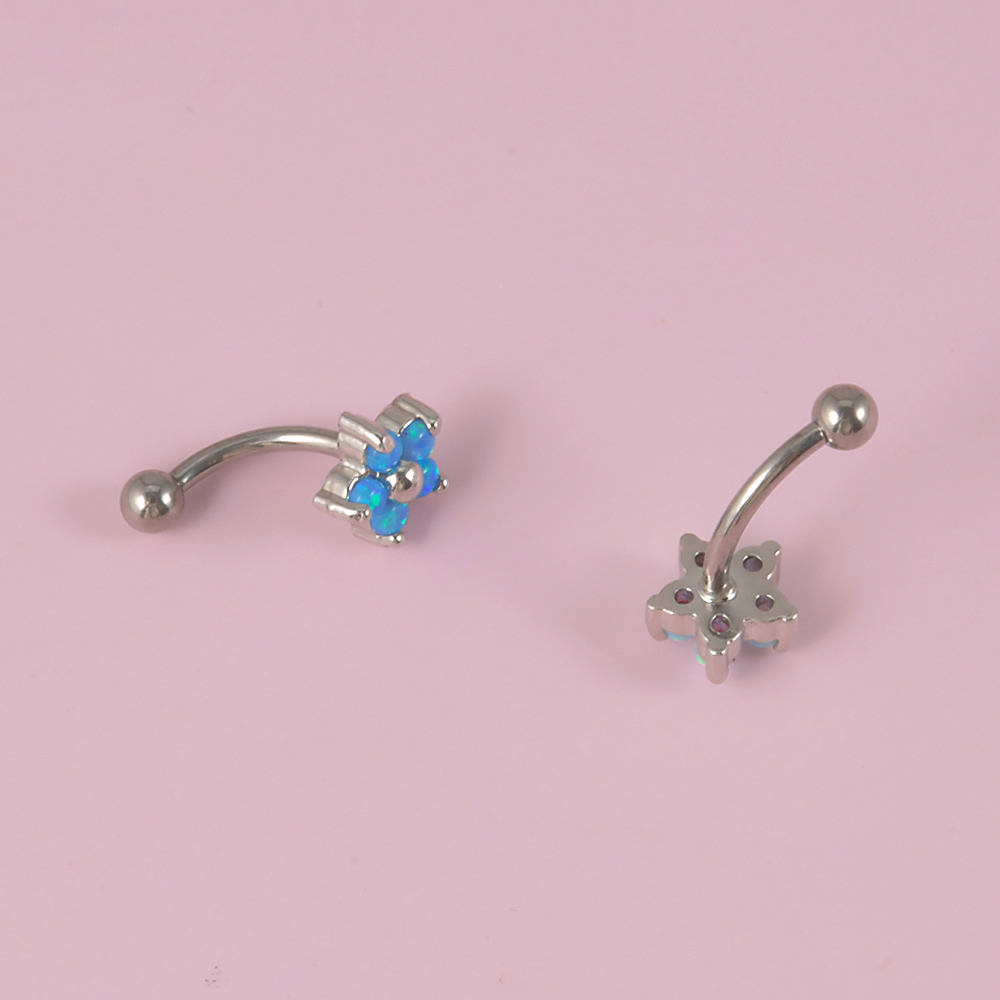 Titanium Rook Piercing Opal Ey - Eyebrow Curved Barbell avis et prix