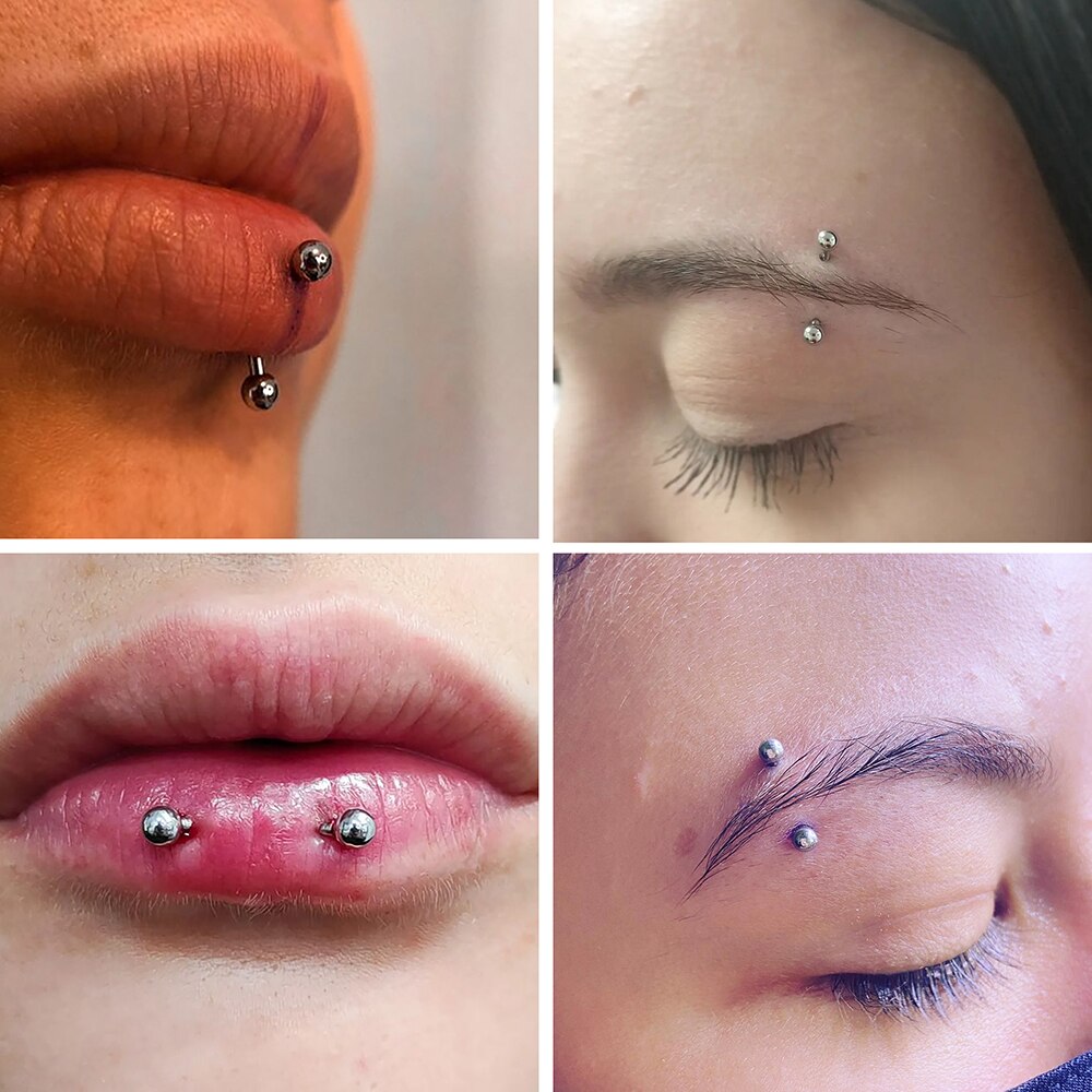 Piercing en titane incurvé, an - Eyebrow Curved Barbell avis et prix
