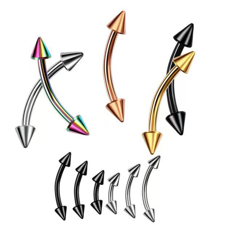 2 pièces titane acier sourcil  - Eyebrow Curved Barbell avis et prix