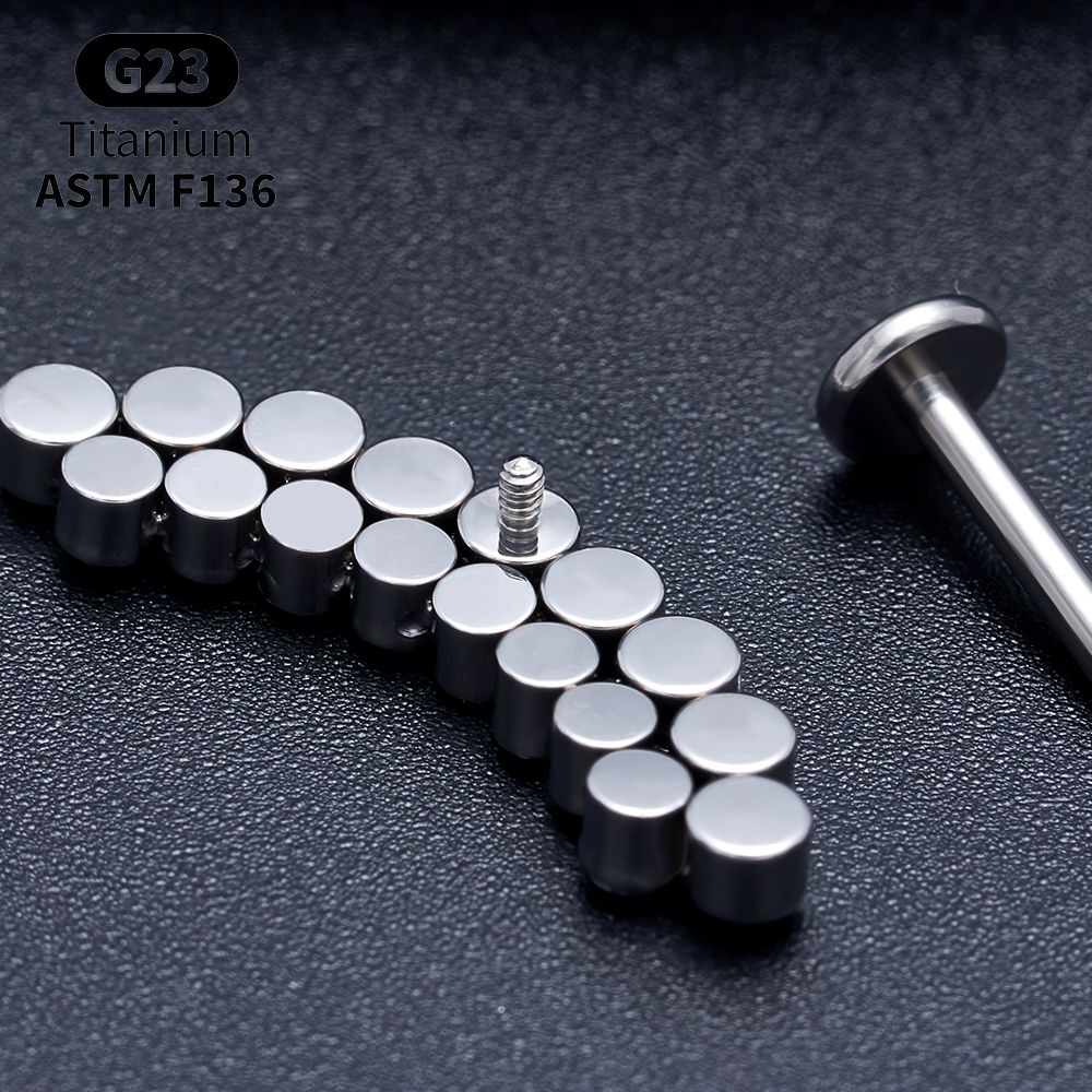 Labret en Titane Arc Opale pou - Body Jewelry Vertical Labret avis et prix