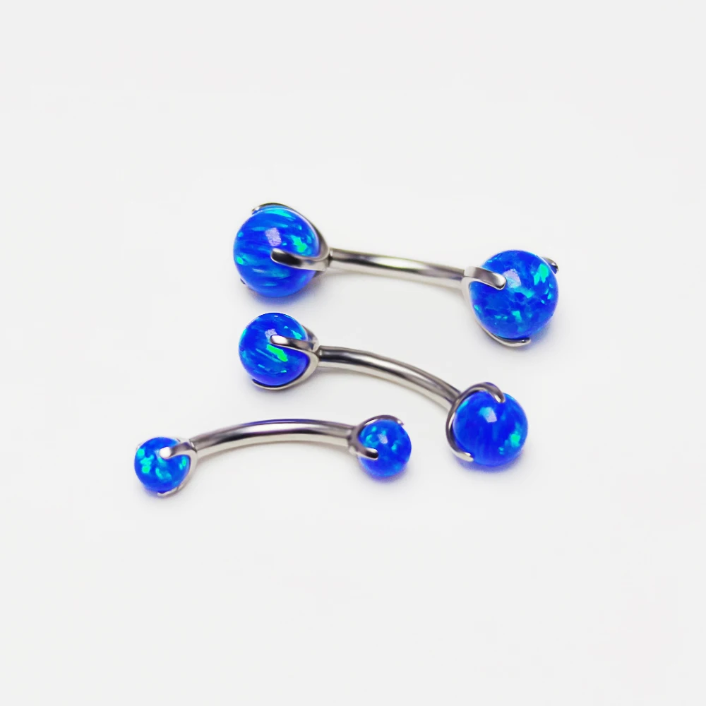 Piercing en Titane et Opale po - Eyebrow Curved Barbell avis et prix